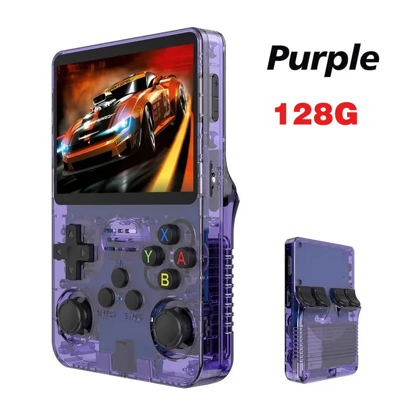 Retro R36S handheld game console 3.5-inch IPS screen Linux system 128GB portable pocket player for gaming
