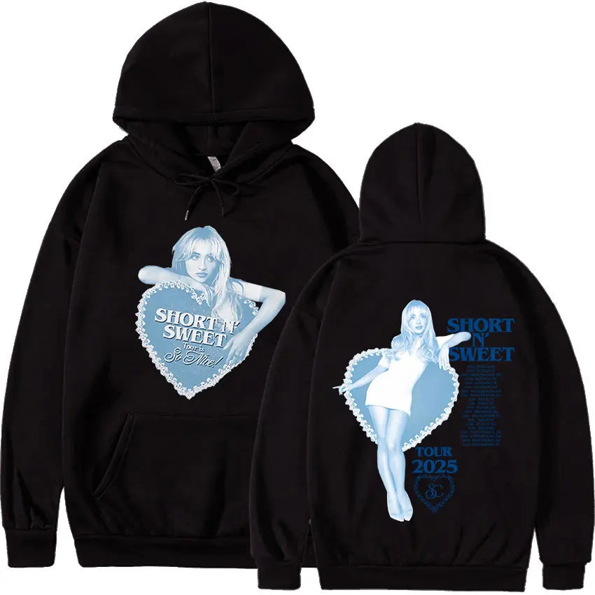 Sabrina Carpenter Tour 2025 Album Graphics Hoody Short N' Sweet Fashion Aesthetic Streetwears Unisex Casual High Street Hoodies