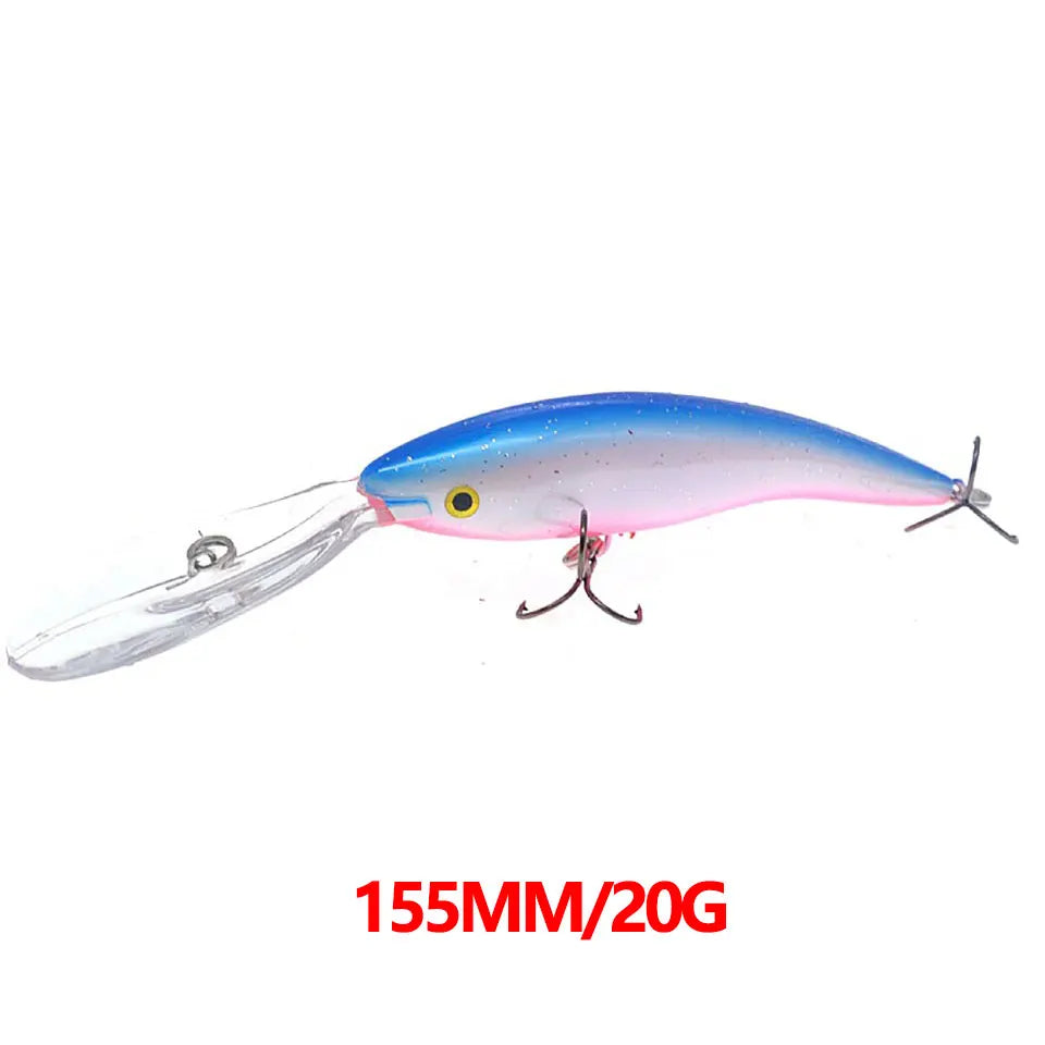 1PCS 14/20G 135/155MM Minnow Fishing Lure Wobbler Artificial Bionic Fish Swimbait Deep Tail Dancer Super Diving Hard Bait