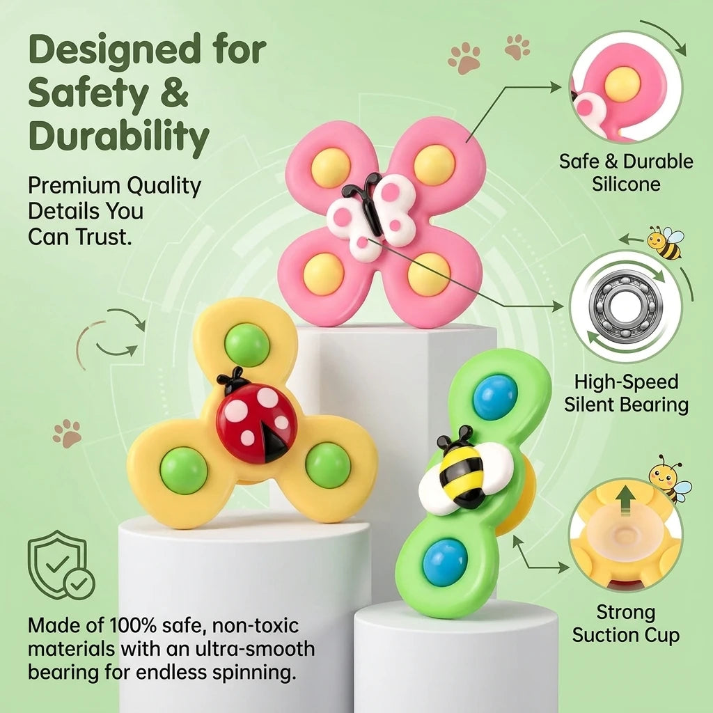Pet cat toys, insect suction cups, spinning toys, rotating windmills, cat teasers, cat stress relief toys, pet toys
