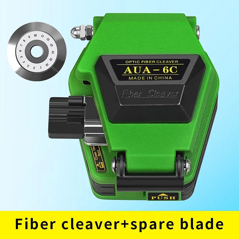 AUA-6C Fiber Cleaver FTTH Cable Fiber Optic Cutting Knife Tools Cutter Three-in-one Clamp Slot 16 Surface Blade