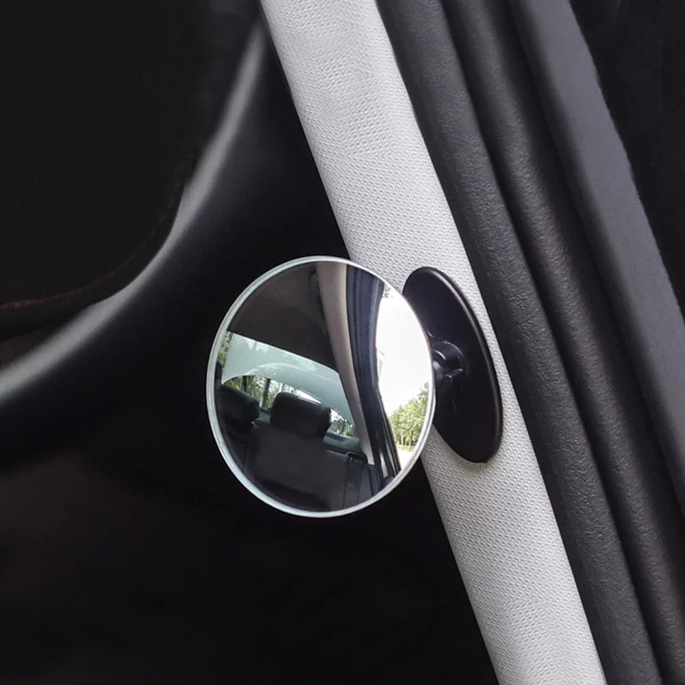 1 Set 5cm Universal Car 360 Blind Spot Side Mirror Stick on Glass Adjustable Safety Lens Security Protection Car Accessories