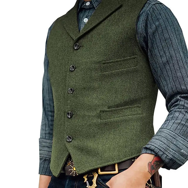 Men's Casual Sleeveless Vest, Slim Fit Waistcoat, Plus Size Outerwear, Trendy Summer Top