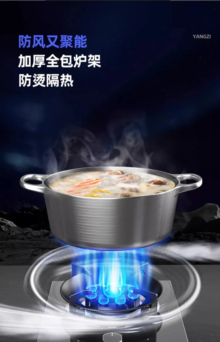 Gas Stove, Single Burner for Home Use, Dual-Purpose Embedded, YANGZI Mighty Fire Gas Stove AB