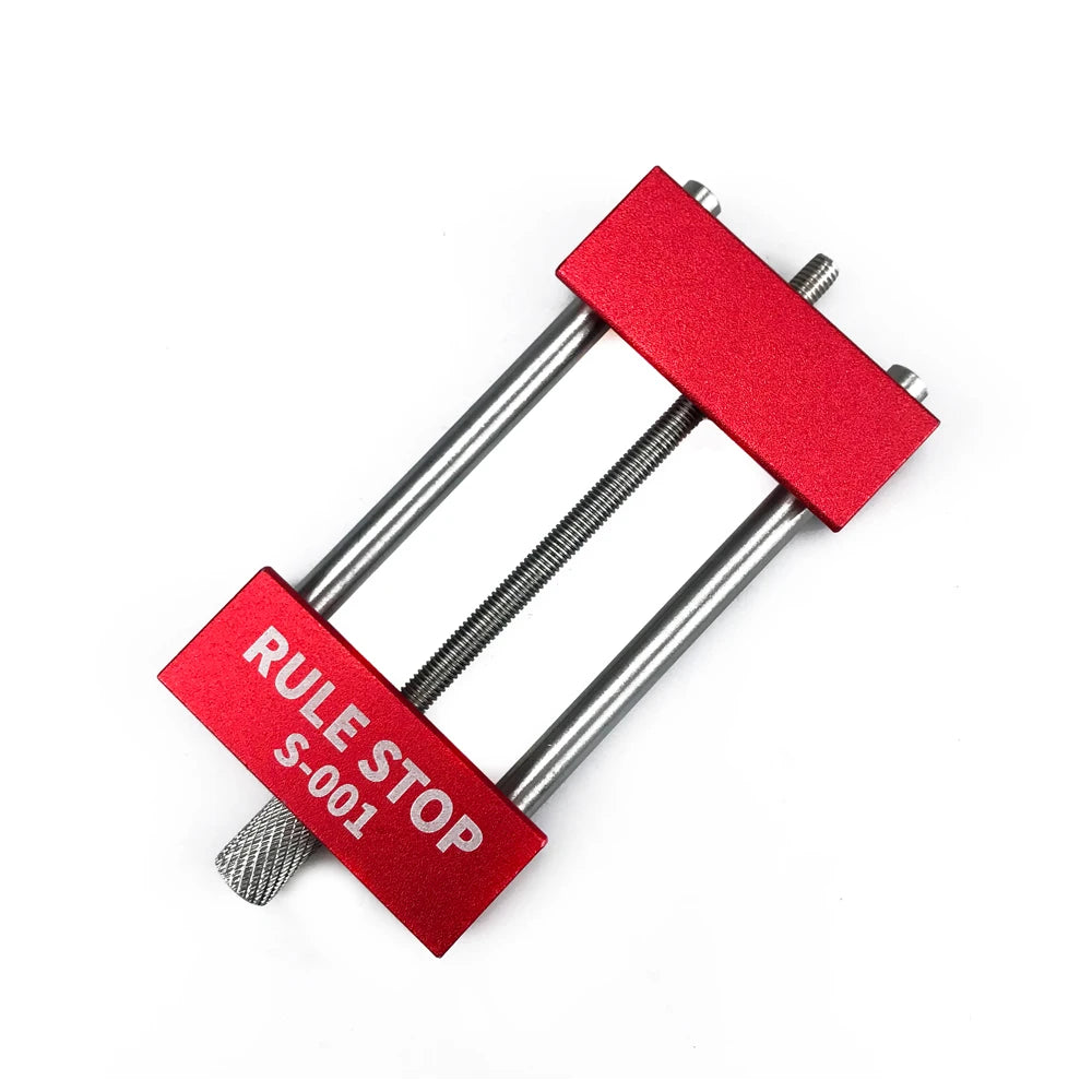 Convenient Rule Stop Woodworking Tools Steel Ruler Positioning Block Carpenter Scriber Gauge Marking Tool