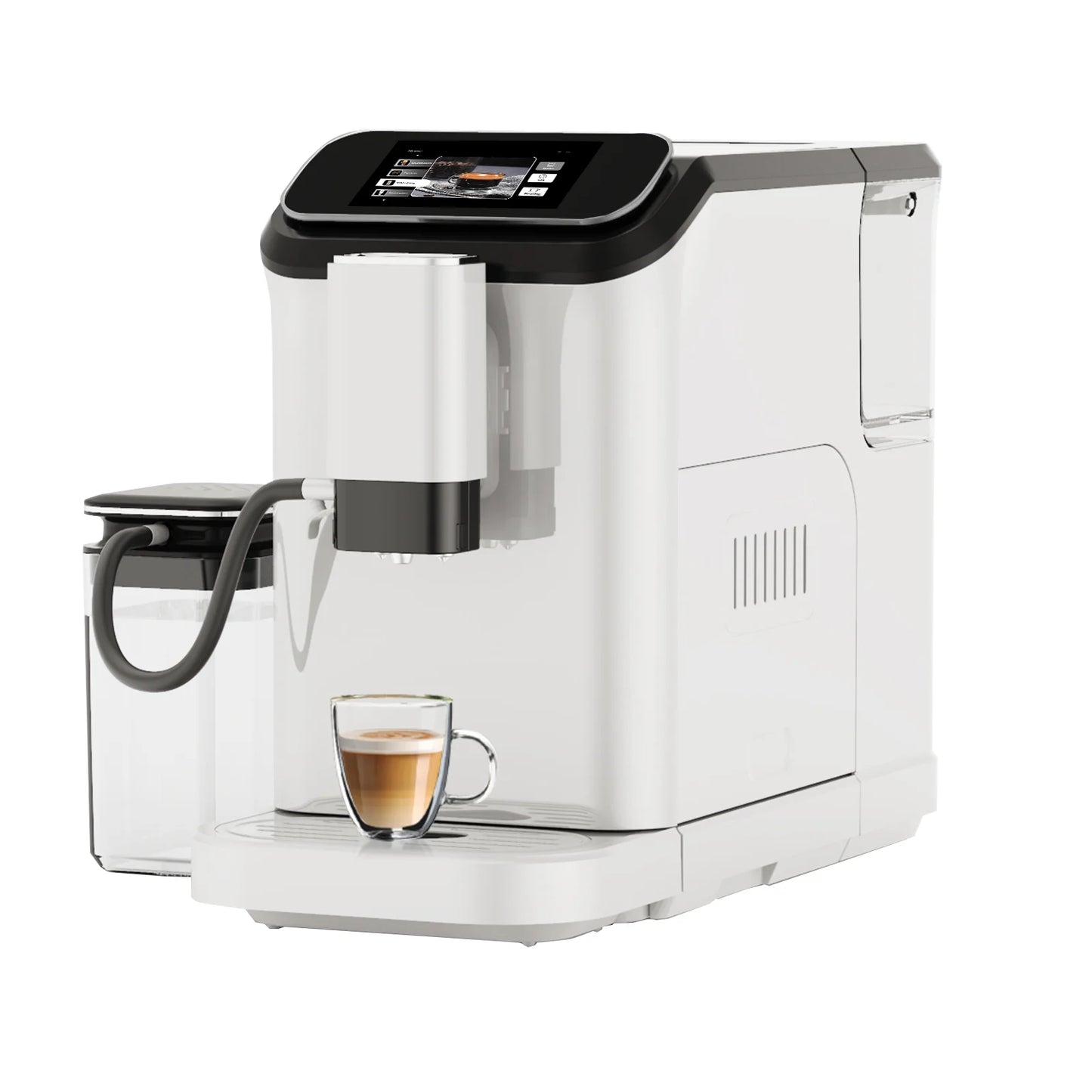 Mcilpoog WS-D5 Automatic Coffee Machine - Smart Wi-Fi , 12 Coffee Varieties, Touchscreen & Built-In Frother/1.5L Tank for Home