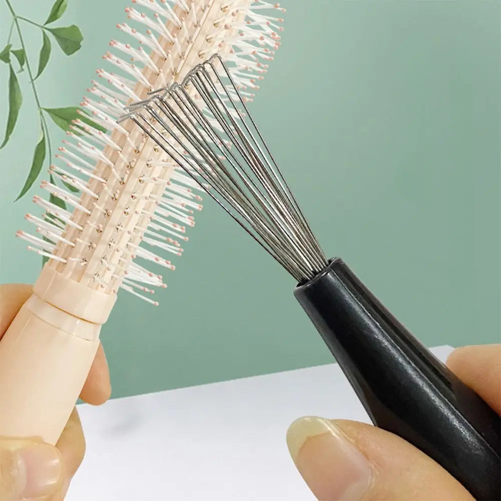 Plastic Handle Comb Hair Brush Cleaner Multifunctional Hand Tool Comb Cleaning Brush Cleaning Supplies Embedded Beauty Tools