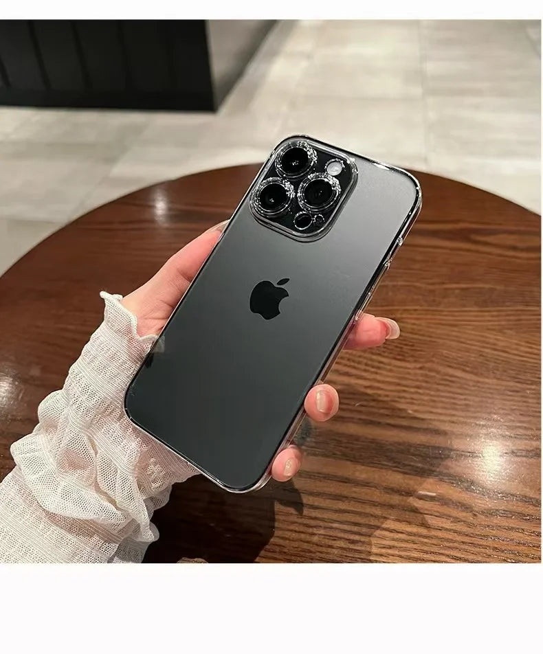 Clear Case For iPhone 16 15 14 13 12 11 Pro Max 16e Silicone Cover For iPhone 13 Mini X XS Max XR 7 8 Plus Transparent Cover