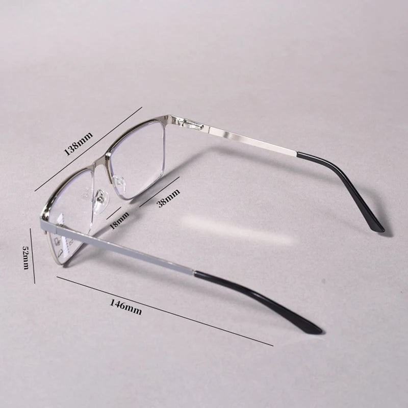 Black Double Color Frame Progressive Multifocal Reading Glasses Anti-blue Light Far Sight Glasses Men Big Full Frame Business Pr