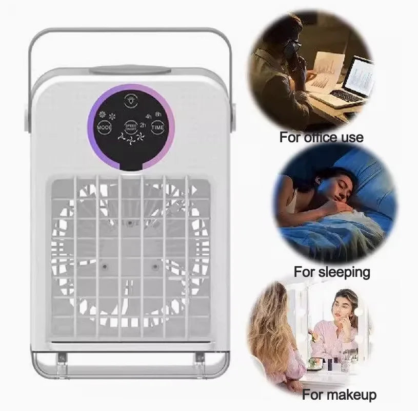 Home desktop air conditioning fan dormitory USB mini electric fan refrigeration air conditioning office small mobile air cooler