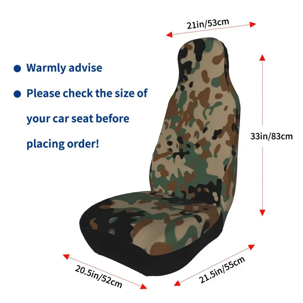 Urban Style Camouflage Universal Car Seat Cover Off-Road For SUV Multicam Front Rear Flocking Cloth Cushion Fabric Hunting
