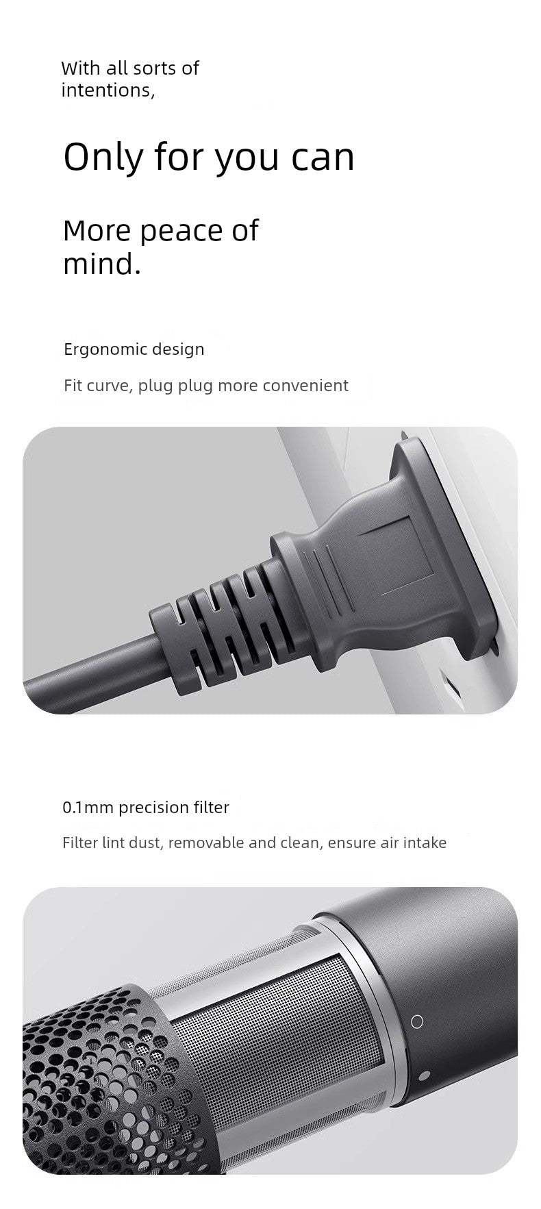 Hair Dryer For Home Negative Ion Top with High-Speed Hair Dryer Student High-Power Negative Ion Leaf-Free Hair Blowing Hair Dryer