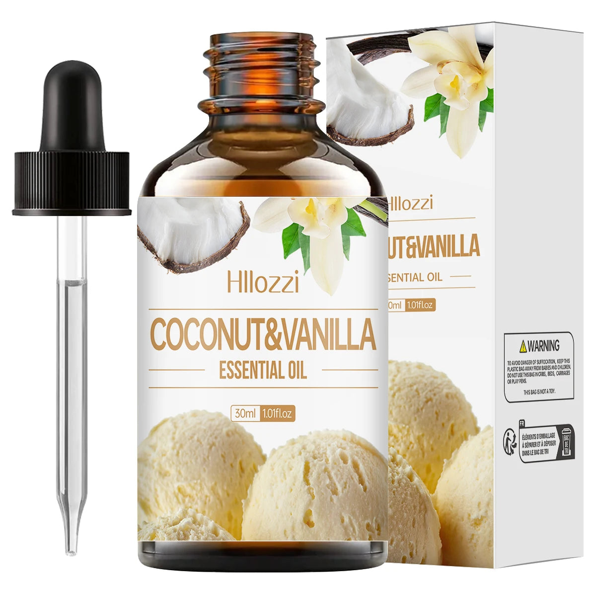 Coconut Vanilla Essential Oil Long-lasting Fragrance Fragrance Aromatherapy Skin Care Hair Care Hair Care All Skin Types