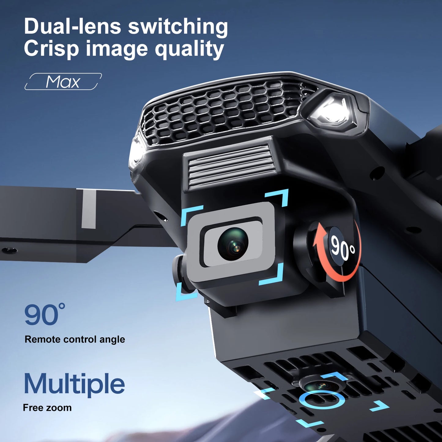 E99 PRO Drone Screen Control Aerial Drone High Definition Dual Camera Remote Control Aircraft, Folding Quadcopter Kid Gift