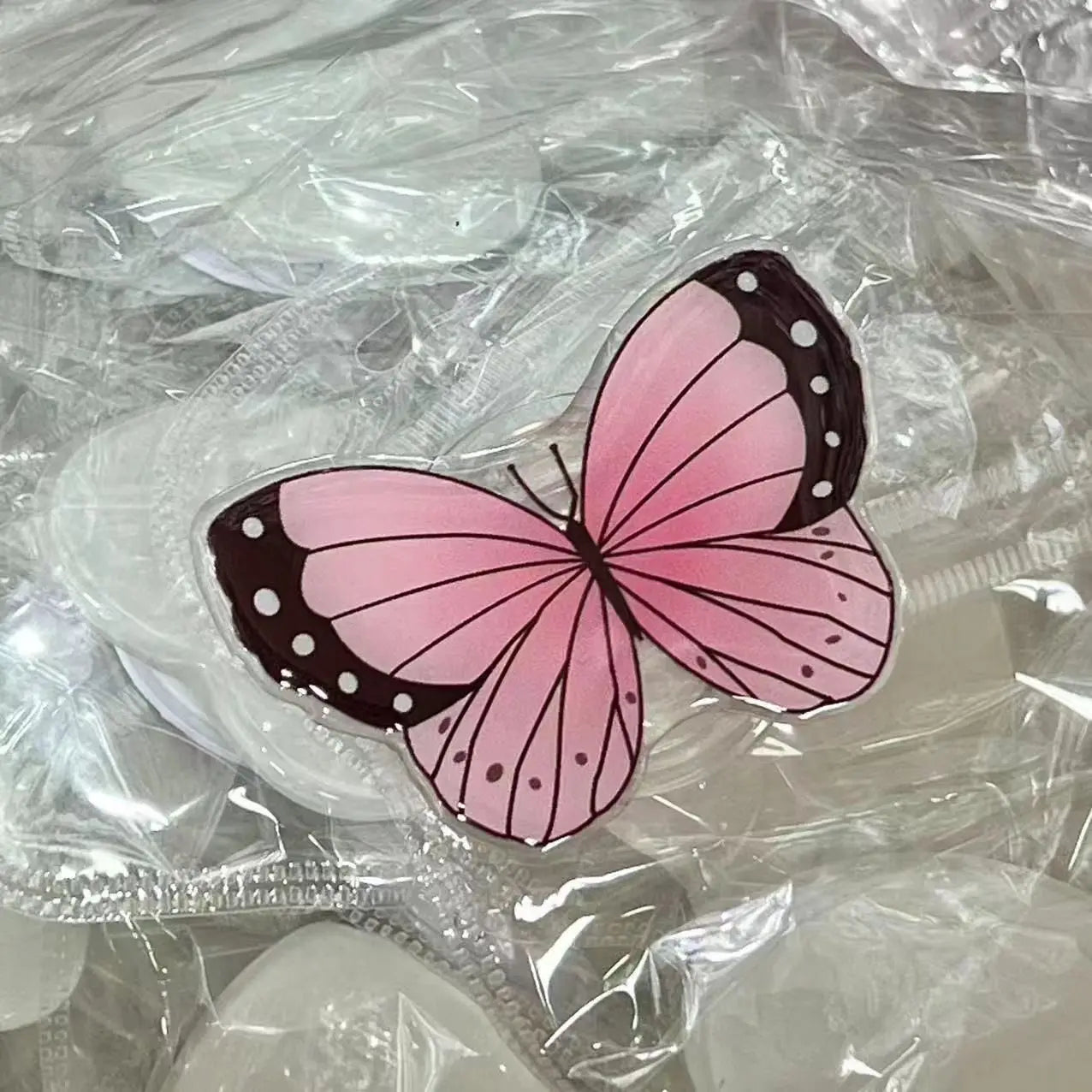 Cute Butterfly Phone Grip Tok Griptok  Holder Ring For iPhone 16 Universal Accessories Lovely Bowknot Phone Stand Bracket Socket