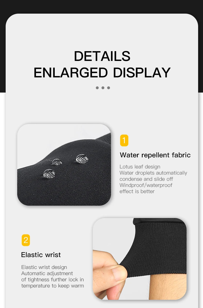 Outdoor Winter Cycling Gloves Touch Screen Motorcycle Gloves  Windproof Sports Riding Ski Gloves Waterproof 3M Running Gloves