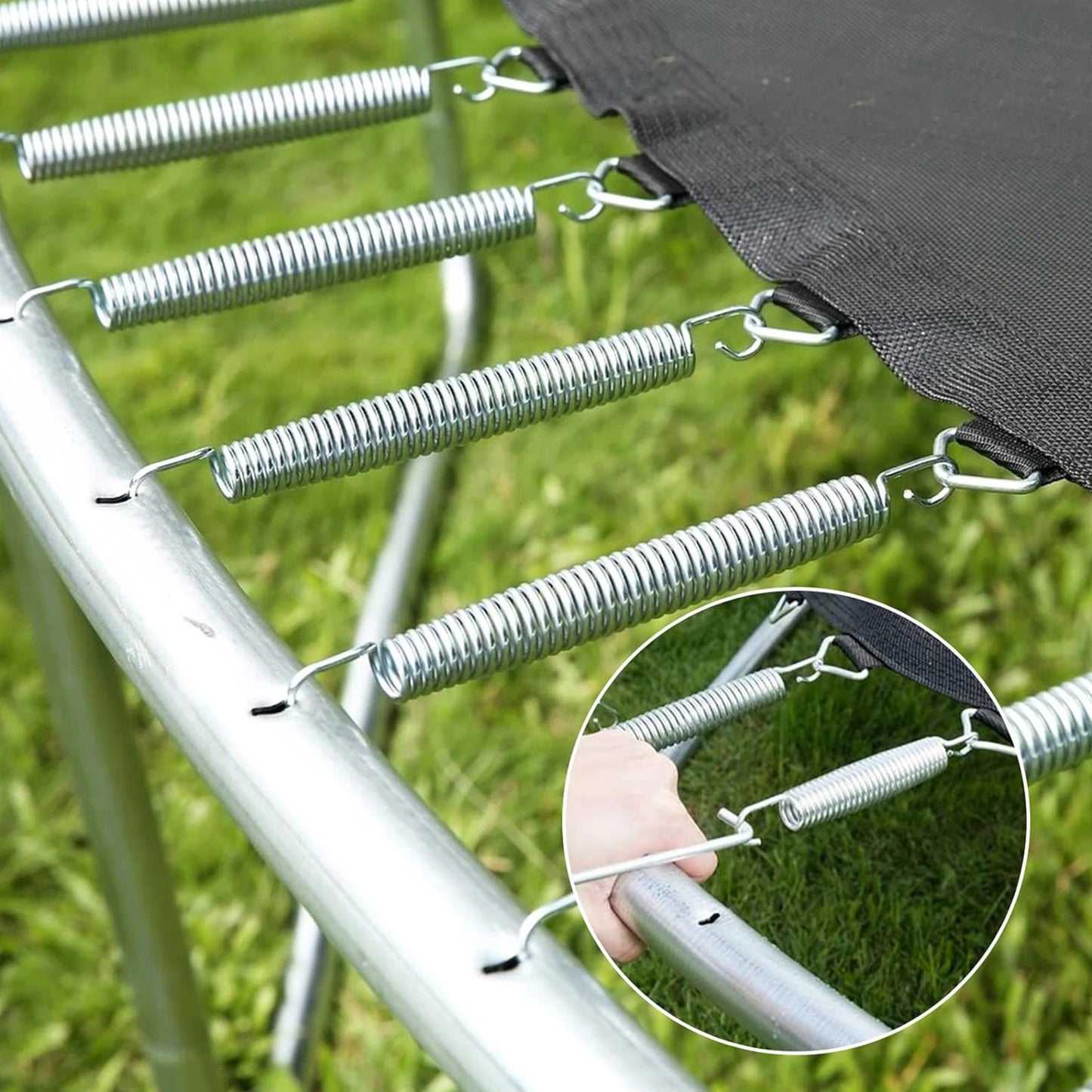 Trampoline Spring Heavy duty Galvanized Spring Anti oxidation and Anti rust 20 pieces+T-shaped Hook