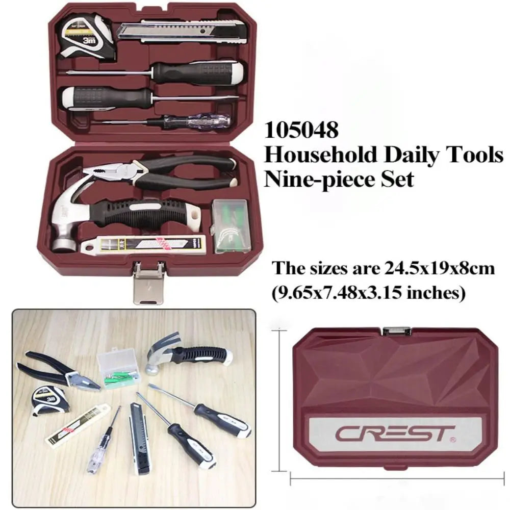 Carbon Steel Gift Tools Set Multi-Function Hard Case Hand Tools Set Portable Wireless Charging Complete Toolbox DIY Projects