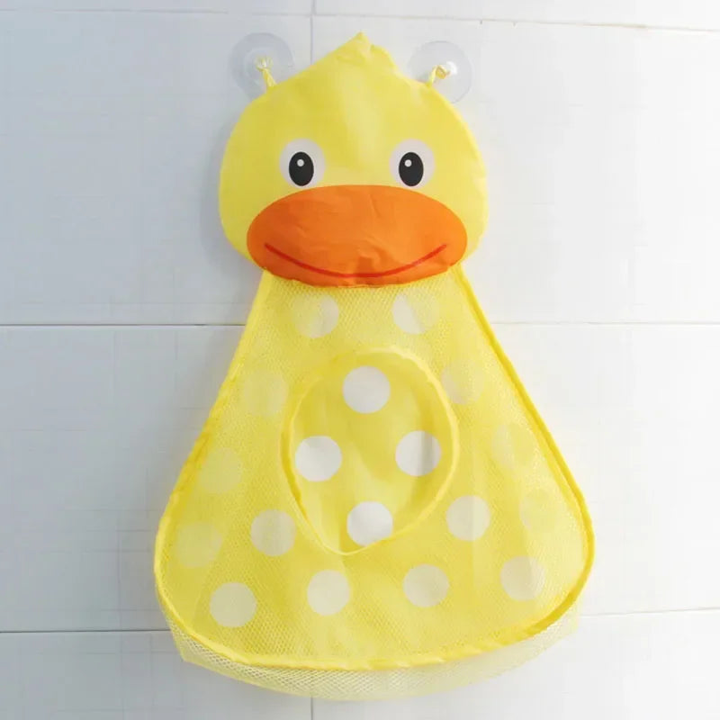 Baby Shower Bath Toys White Baby Kids Toy Storage Mesh with Strong Suction Cups Toy Bag Net Bathroom Organizer for Kids Toddlers