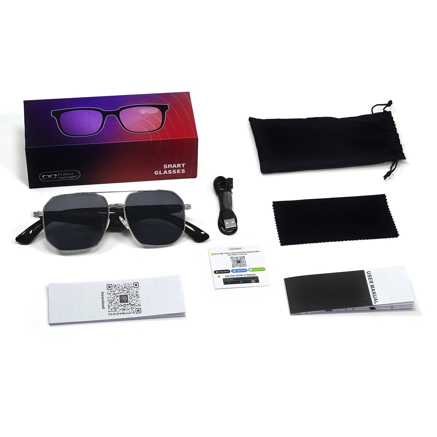 GY300 smart glasses Intelligent WirelessTranslation Glasses Sunglasses Voice Remote Control Music Eyewear Waterproof Eyeglasses