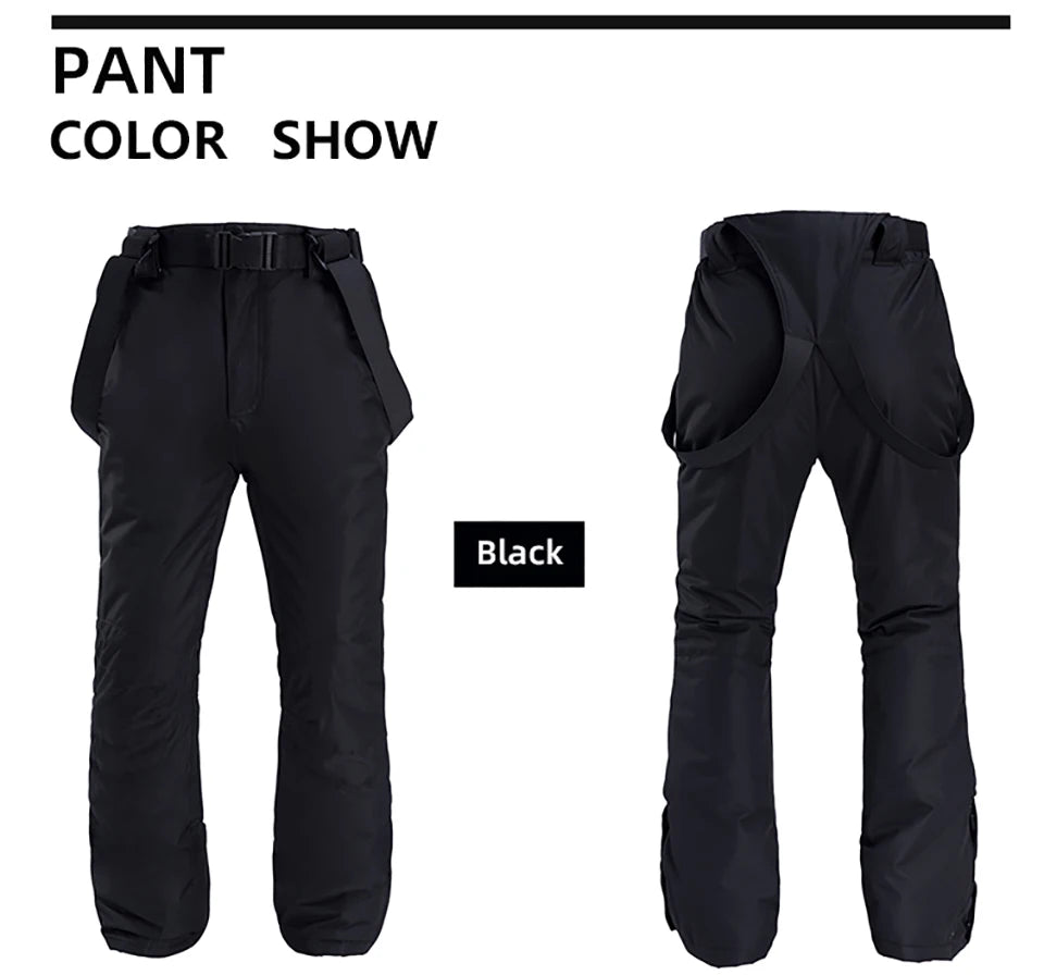 Winter Ski Suit for Men Outdoor Sports Warm Windproof Waterproof Snow Jackets Pants Male Ski Equipment Snowboard Jacket SK032