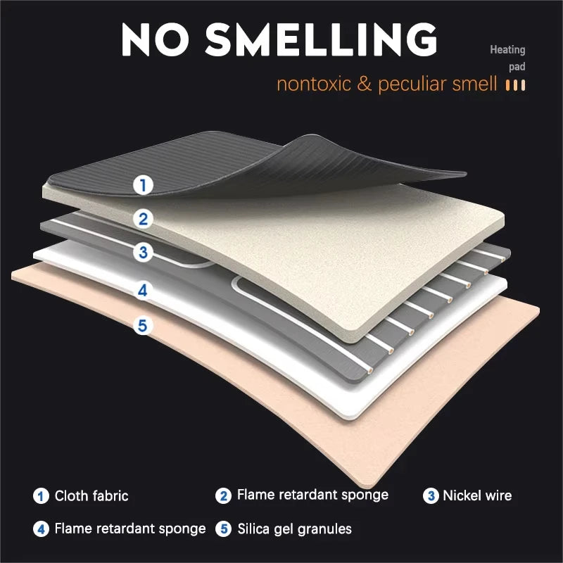 New Heated Car Seat Cover 12-24v Fast Car Seat Heater Cloth/Flannel Heated Car Seat Protector 25W Seat Heating Cover Car Seat