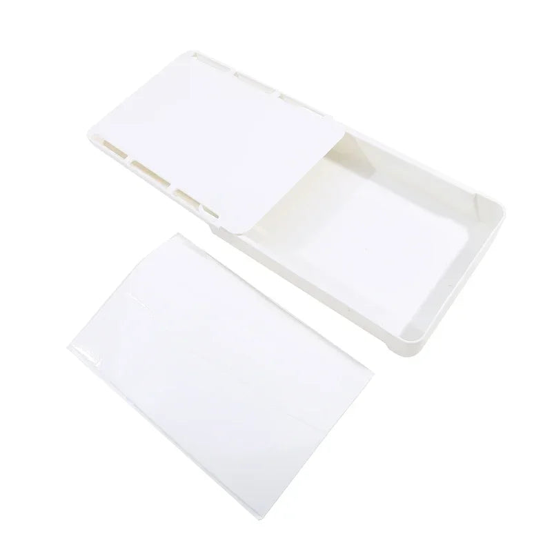 White Self-Adhesive Storage Drawer Box Makeup Pencil Tray Desk Hidden Under Desk Stand Self-adhesive Under-drawer Storage Boxes