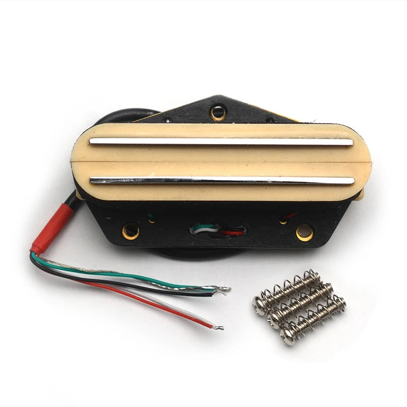 Black with Silver Dual Rail Dual Coil Magnetic Bridge Pickup Humbucker for TL Electric Guitar