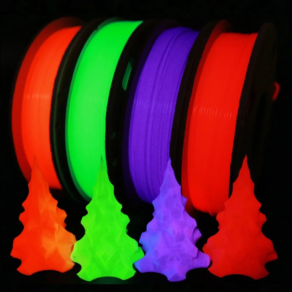 3D Printer Filament Glow In The Dark PLA 1.75mm 1kg 250g Luminous Filament PLA Blue Green Plastic Material Clear For FDM Printer