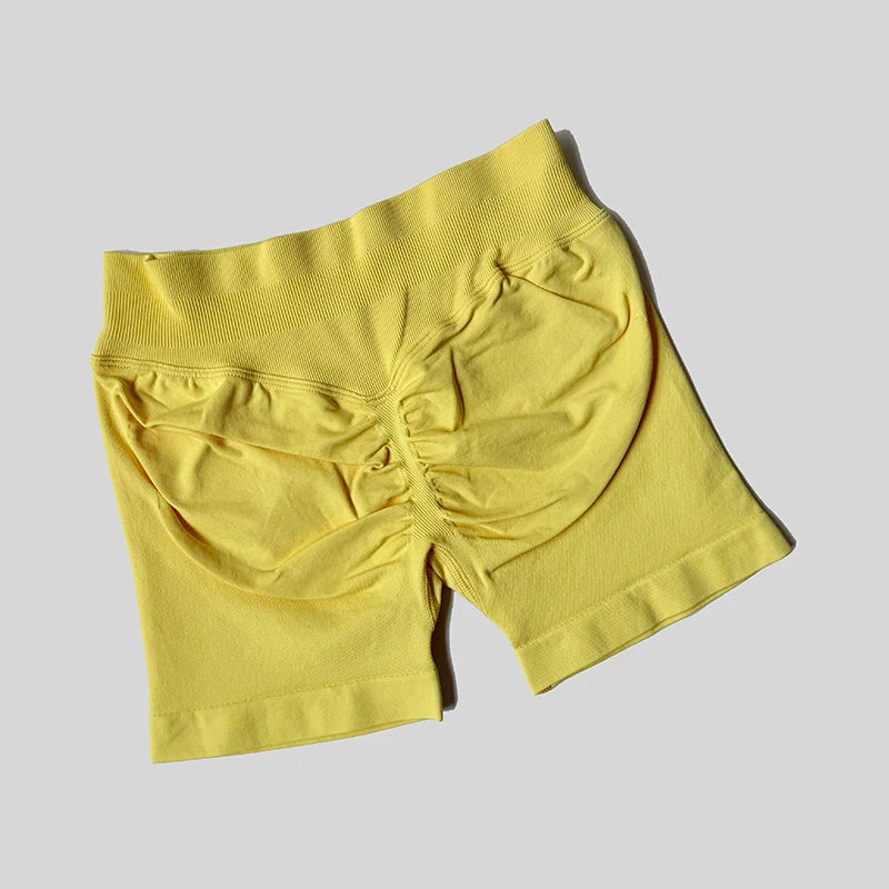 Women Casual Sports Shorts Summer Thin High Waist Shorts 4.5" Low Ribbed Band Running Breathable Short Pants