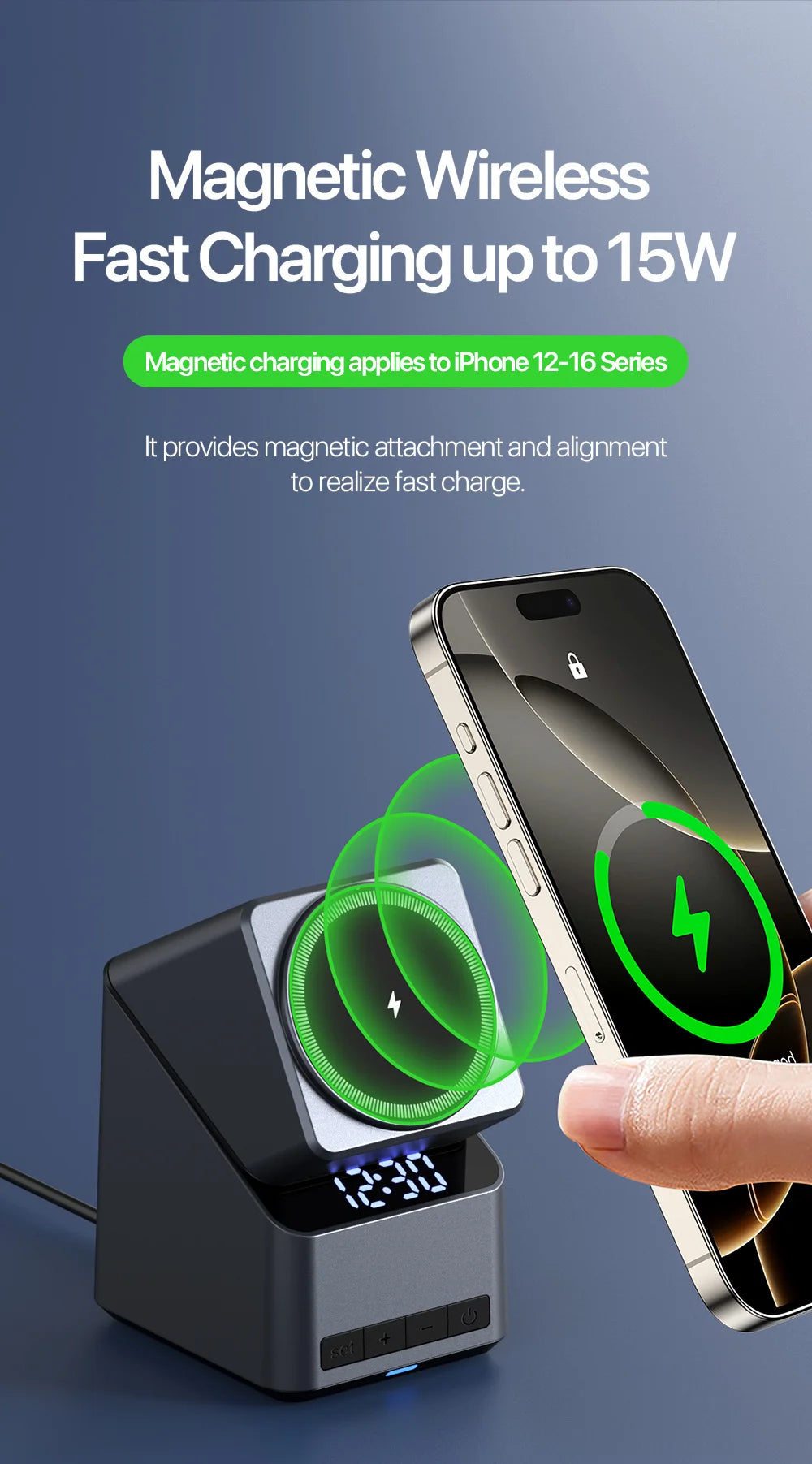 Wireless Charger Station 4 in 1 Fast Charging Dock Stand For iPhone 16 15 14 13 12 iWatch 9 8 7 Pro Airpods