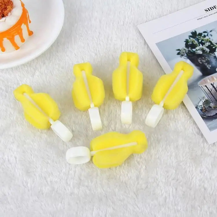 Soft Sponge Baby Nipple Cleaner Mini Foam Scrubber Pacifier Bottle Nipple Washing Cleaning Brush Baby Feeding Accessory