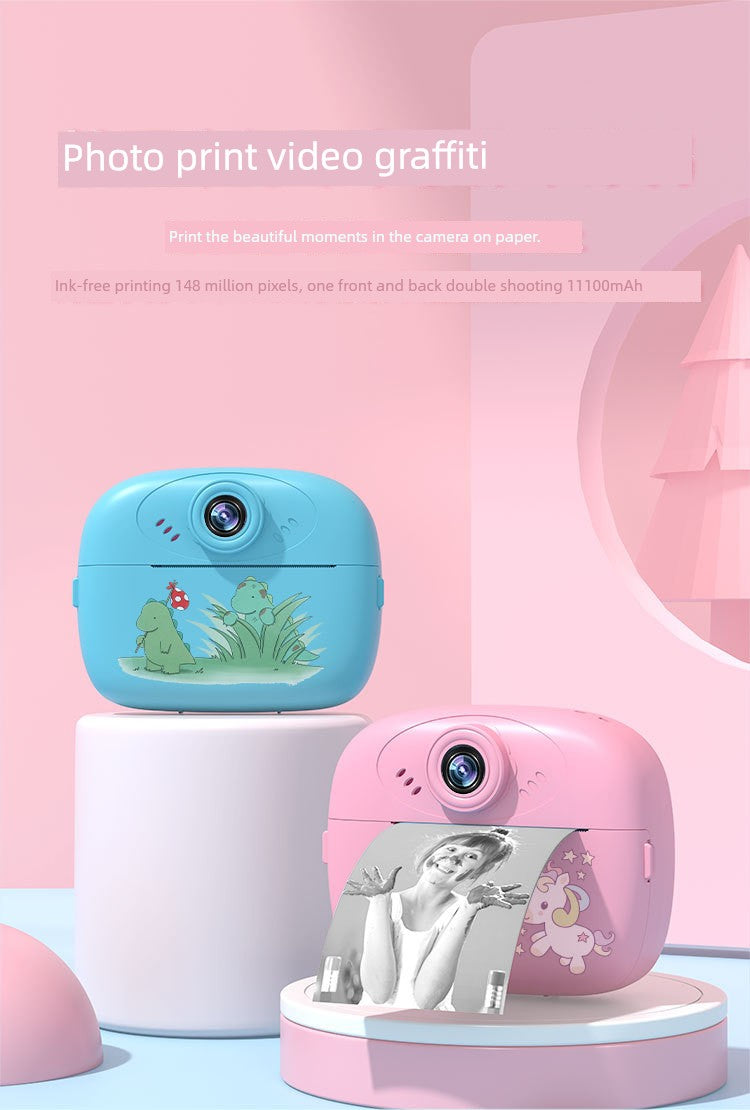 Children's Camera Toy Gift for Boys and Girls, Can Take Pictures and Print, Baby Digital Instant Camera, 2025 Student Model