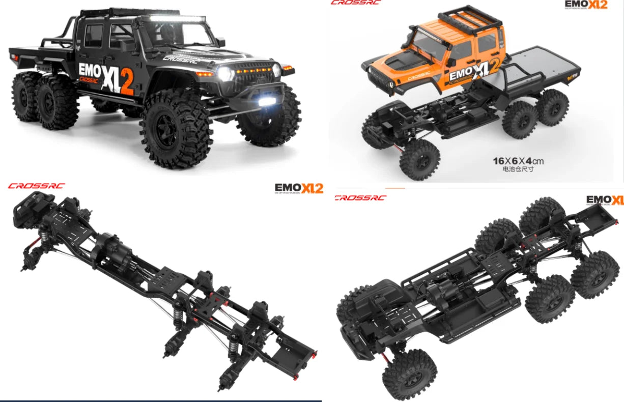 Crossrc EMOXL2 Big Mustang 1/8 Remote Control 6x6 Truck Body shell and Spare Parts CROSSRC EMO XL2