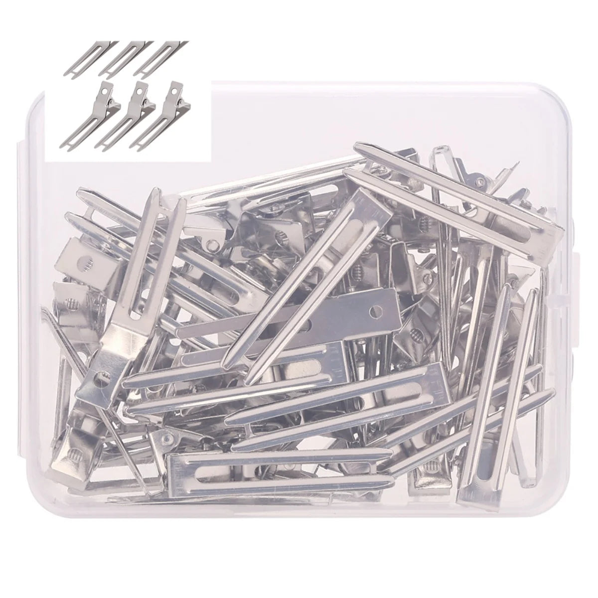 12/35/50/70/80Pcs Positioning Metal Hair Clips Hairpins for Women Styling Tools Barber Hair Cut Clamps DIY Curls for Salon