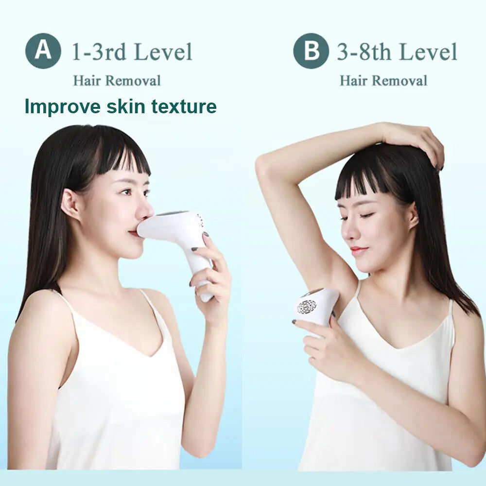 IPL Hair Removal Device 990,000 Flashes – Permanent & Painless | Face, Body & Bikini | 5 Levels | Home Use