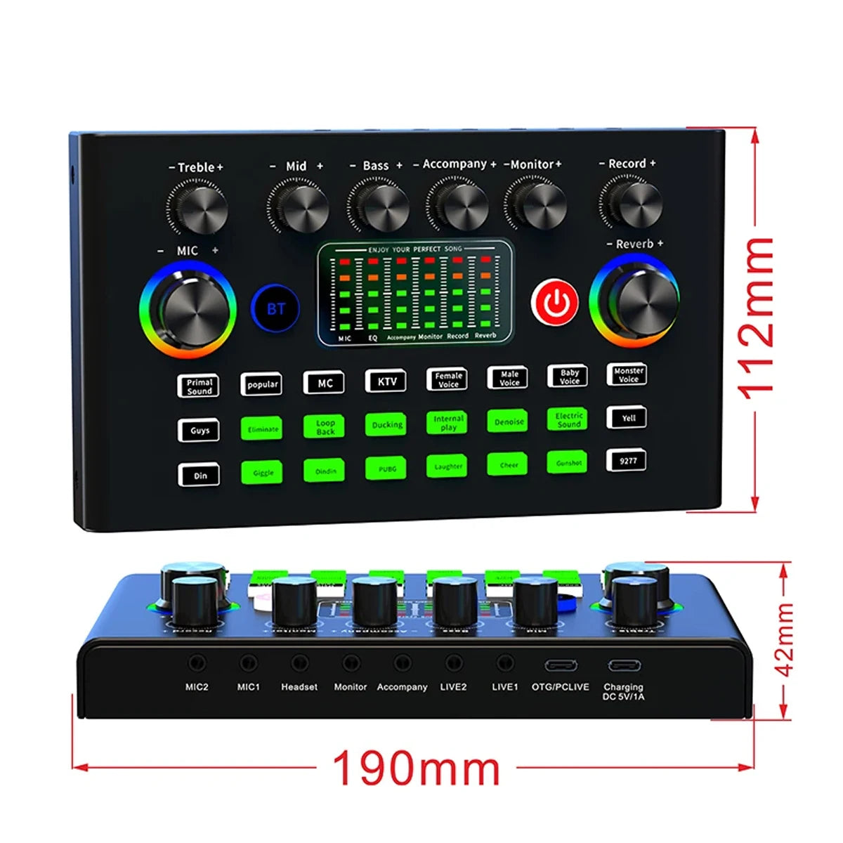 F009 Live Sound Card Podcast Equipment With BM-800 Microphone Live Broadcast Set For Audio Recording Youtube Live Streaming