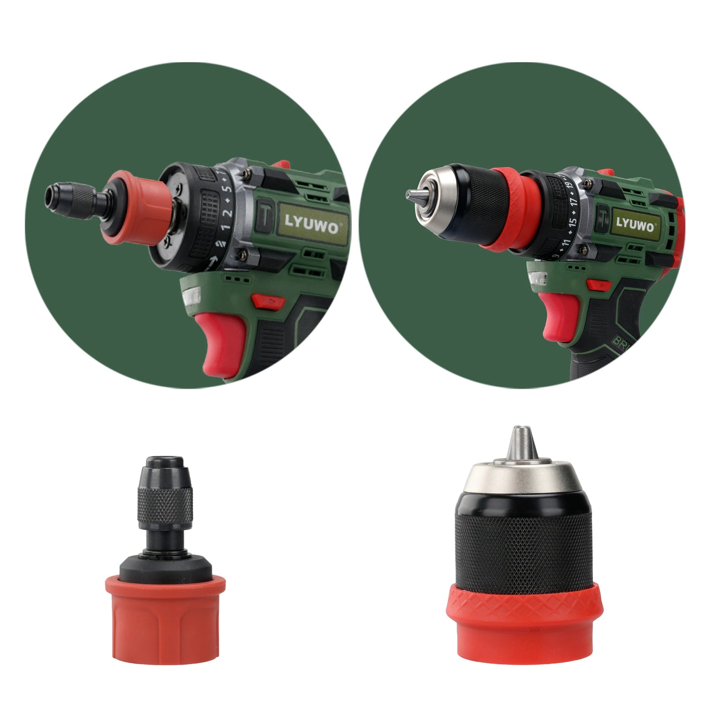 LYUWO Brushless Cordless Electric Screwdriver Kit with Fast-Charging Battery,LED Work Light&amp;Ergonomic Grip(Drill/Driver 2-in-1)