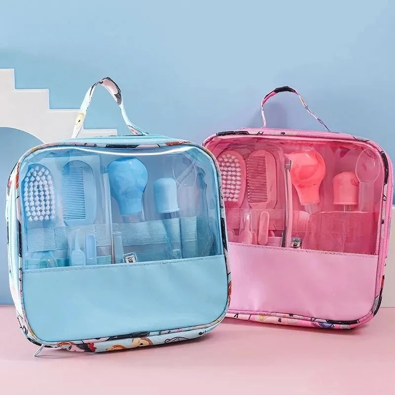 10 Pcs Safe Baby Grooming Kit Newborn Nail Hair Care Set Portable Infant Healthcare Kit with Storage Bag for Travel Home