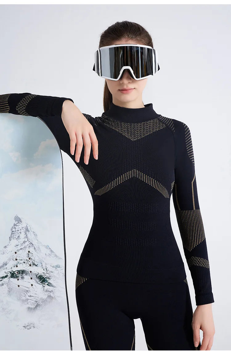 Ski Quick-drying Clothes Intimatesheattech Compression Sweat-wicking Breathable Women's Outdoor Hiking Sportswear Functional