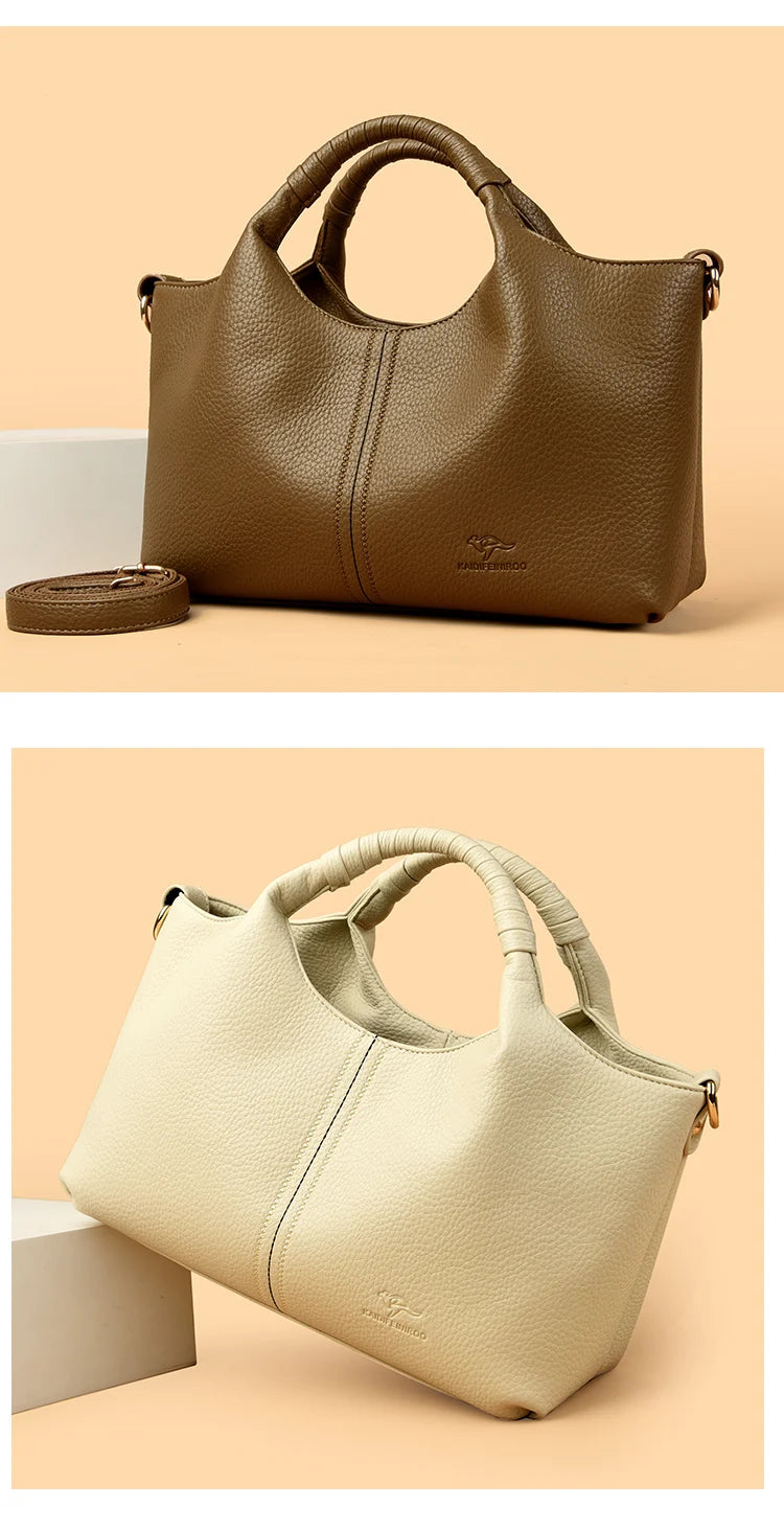 High Quality Soft Leather Women's Handbag Tote Bag Fashion Luxury Women Shoulder Bag Trendy Female Commute Crossbody Bags Wallet