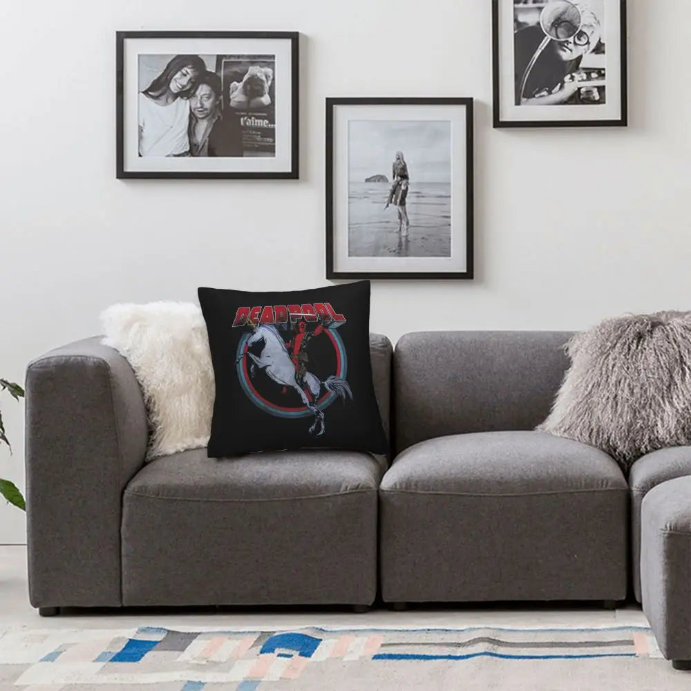 Custom Deadpool Wolverine Cartoon Manga Cushion Cover Soft Cute Pillows