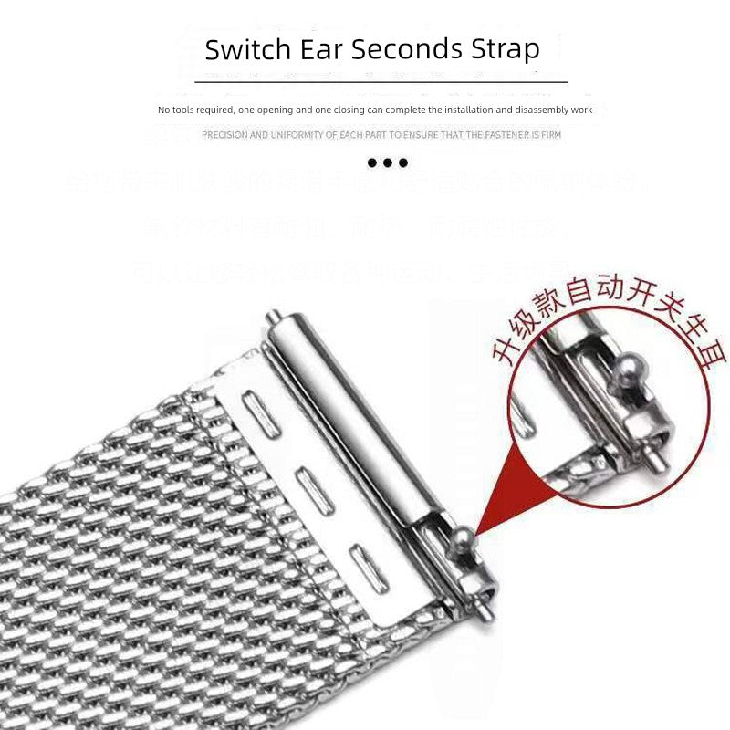 Suitable for Lenovo Smart Watch Strap L-SWAW101 Metal Watch Bracelet Lenovo Watch Fit Smart Watch Sports Watch F101 Stainless Steel Milan Strap