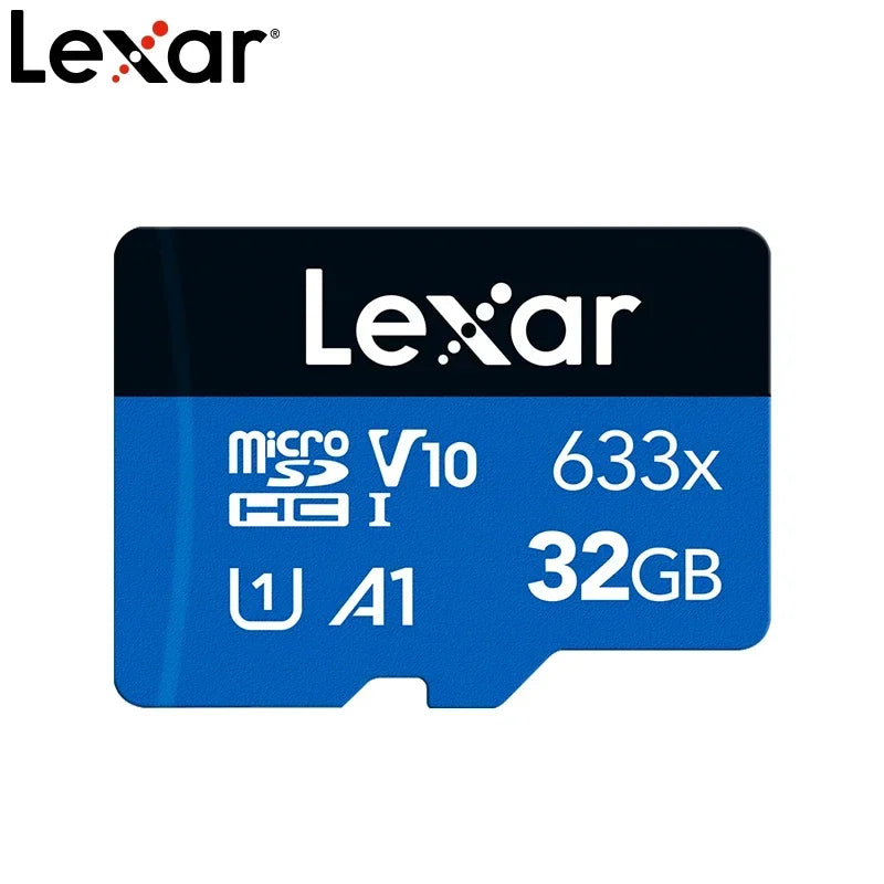 Lexar 633X Memory Card 128GB Class 10 Micro SD Card 64GB 32GB Flash Cards SDHC/SDXC UHS-I Blue TF Cards for Dashcam/Camcorder