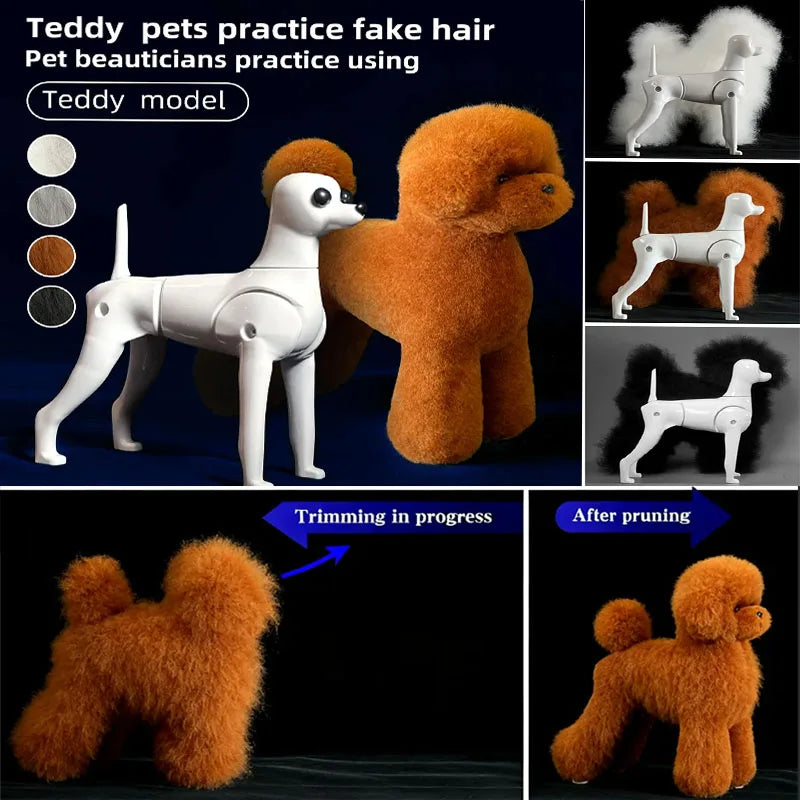 Teddy Dog Pet Simulation Hair Pet Beauty Hair Beauty Whole Body Skeleton Model Pet Simulation Hair For Grooming Practice