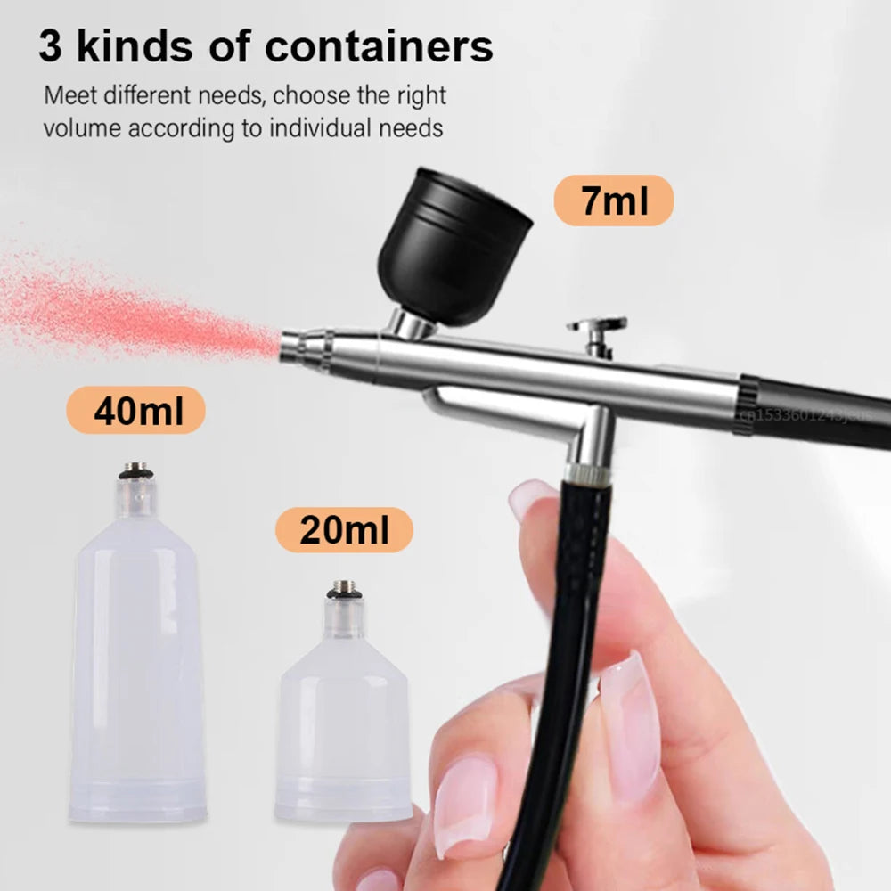 Airbrush with Compressor Portable Airbrush Paint Spray Mini Spray Gun Wireless Air Brush Painting Airbrush Kit with Compressor