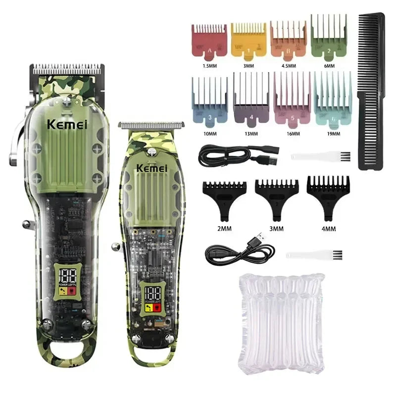 Kemei Hair Clippers Kit or Blade Rechargeable Electric Hair Trimmer Barber Professional Shaver for Men KM-1926 KM-1928 KM-TX7