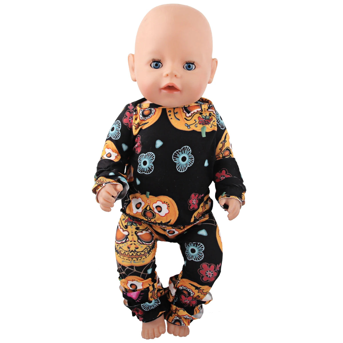 Halloween Doll Clothes Festival Pumpkin, Skeleton Costumes For 18 Inch American&43cm Baby New Born,OG,Life Girl Doll Accessories