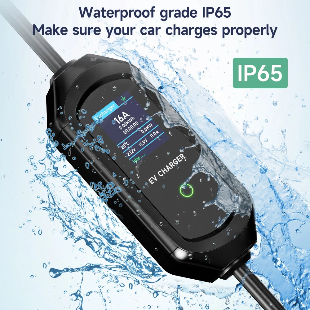 AFEEV Portable EV Charger Type2 IEC62196-2 EVSE Fast Charging Cable Type1 SAE J1772 Wallbox WiFi APP Bluetooth Wireless Control