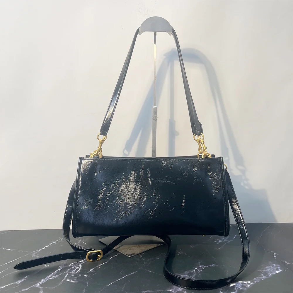 Luxury Designer Lock-Decorated Handbag for Women with Premium PU Leather Single Shoulder Bag And Wallet Crossbody Bag